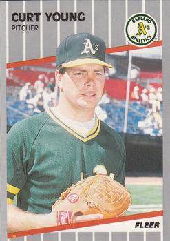 1989 Fleer - Glossy #26 Curt Young Front
