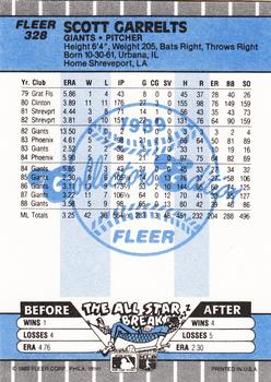 1989 Fleer - Glossy #328 Scott Garrelts Back