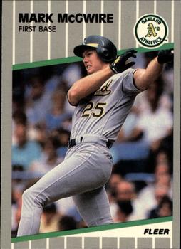 1989 Fleer - Glossy #17 Mark McGwire Front