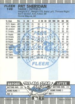 1989 Fleer - Glossy #146 Pat Sheridan Back