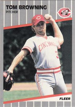 1989 Fleer - Glossy #153 Tom Browning Front