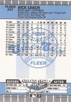 1989 Fleer - Glossy #237 Rick Leach Back