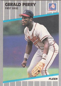 1989 Fleer - Glossy #597 Gerald Perry Front