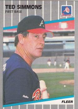 1989 Fleer - Glossy #599 Ted Simmons Front