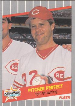 1989 Fleer - Glossy #629 Pitcher Perfect (Tom Browning) Front