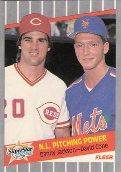 1989 Fleer - Glossy #636 N.L. Pitching Power (Danny Jackson / David Cone) Front