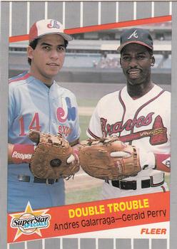 1989 Fleer - Glossy #638 Double Trouble (Andres Galarraga / Gerald Perry) Front