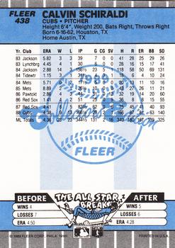 1989 Fleer - Glossy #438 Calvin Schiraldi Back