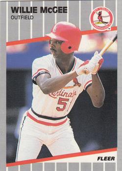 1989 Fleer - Glossy #457 Willie McGee Front