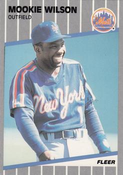 1989 Fleer - Glossy #52 Mookie Wilson Front