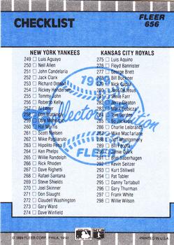 1989 Fleer - Glossy #656 Checklist: Pirates / Blue Jays / Yankees / Royals Back