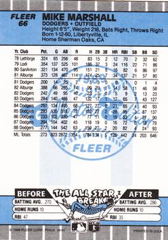 1989 Fleer - Glossy #66 Mike Marshall Back