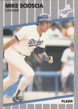 1989 Fleer - Glossy #71 Mike Scioscia Front