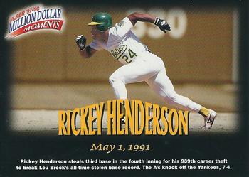 1997-98 Fleer Million Dollar Moments #24 Rickey Henderson Front