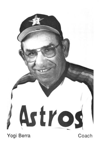 1987 Houston Astros Photocards Reprints #NNO Yogi Berra Front