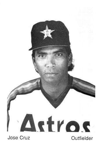 1987 Houston Astros Photocards Reprints #NNO Jose Cruz Front