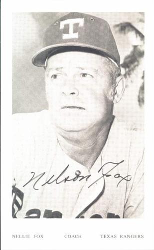 1972 Texas Rangers Photocards #NNO Nellie Fox Front