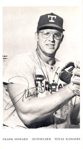 1972 Texas Rangers Photocards #NNO Frank Howard Front