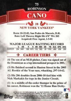 2011 Topps Tier One #75 Robinson Cano Back