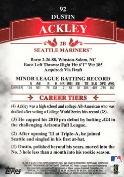 2011 Topps Tier One #92 Dustin Ackley Back
