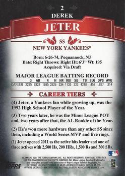 2011 Topps Tier One - Black #2 Derek Jeter Back