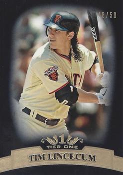 2011 Topps Tier One - Black #49 Tim Lincecum Front