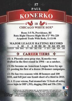 2011 Topps Tier One - Black #57 Paul Konerko Back