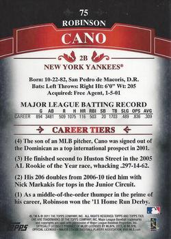 2011 Topps Tier One - Black #75 Robinson Cano Back