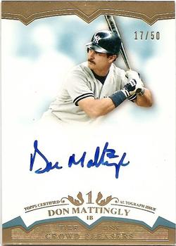 2011 Topps Tier One - Crowd Pleaser Autographs #CP-DM Don Mattingly Front