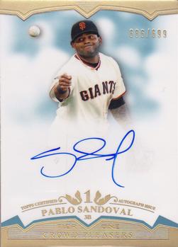 2011 Topps Tier One - Crowd Pleaser Autographs #CP-PS Pablo Sandoval Front