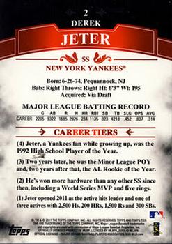 2011 Topps Tier One - Gold #2 Derek Jeter Back