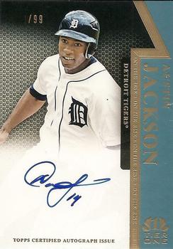 2011 Topps Tier One - On The Rise Autographs #OR-AJ Austin Jackson Front