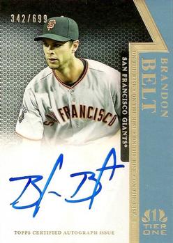 2011 Topps Tier One - On The Rise Autographs #OR-BB Brandon Belt Front