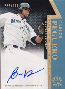 2011 Topps Tier One - On The Rise Autographs #OR-CP Carlos Peguero Front