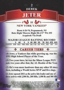 2011 Topps Tier One - Purple #2 Derek Jeter Back