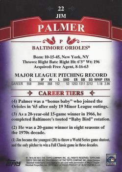 2011 Topps Tier One - Purple #22 Jim Palmer Back