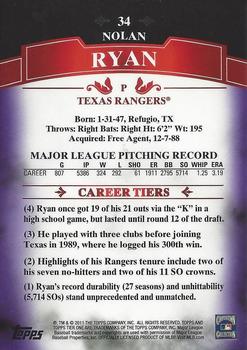 2011 Topps Tier One - Purple #34 Nolan Ryan Back