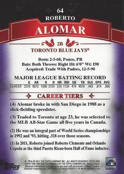 2011 Topps Tier One - Purple #64 Roberto Alomar Back