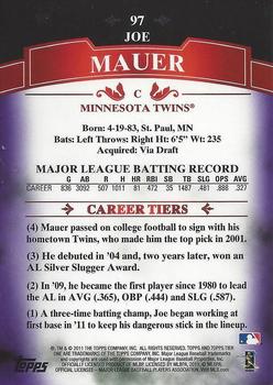 2011 Topps Tier One - Purple #97 Joe Mauer Back