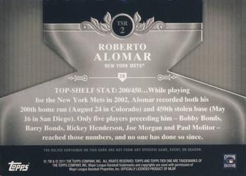 2011 Topps Tier One - Top Shelf Relics Dual #TSR2 Roberto Alomar Back
