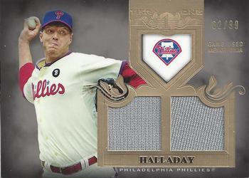 2011 Topps Tier One - Top Shelf Relics Dual #TSR10 Roy Halladay Front