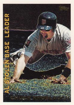1995 Topps - League Leaders #LL44 Chuck Knoblauch Front