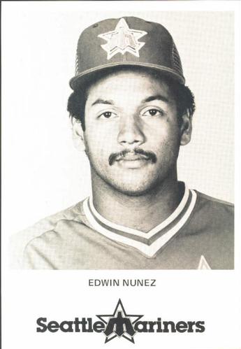 1982 Seattle Mariners Postcards #NNO Edwin Nunez Front