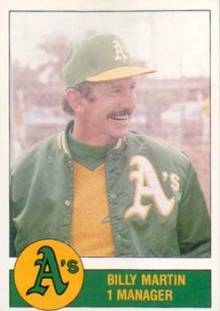 1981 Granny Goose Oakland Athletics #NNO Billy Martin Front