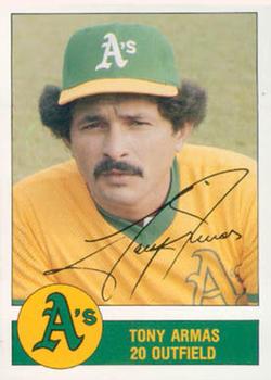 1982 Granny Goose Oakland Athletics Facsimile Signatures #NNO Tony Armas Front