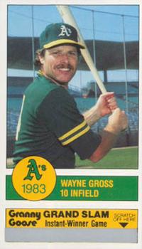 1983 Granny Goose Oakland Athletics #NNO Wayne Gross Front