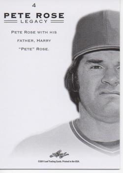 2011 Leaf Pete Rose Legacy #4 Pete Rose & Harry 
