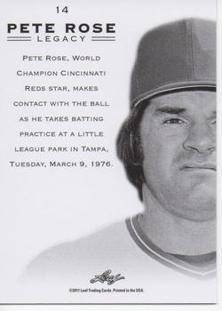 2011 Leaf Pete Rose Legacy #14 Pete Rose Back