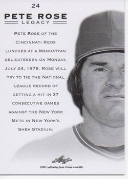 2011 Leaf Pete Rose Legacy #24 Pete Rose Back