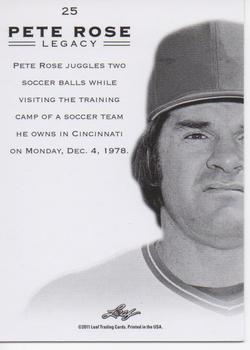 2011 Leaf Pete Rose Legacy #25 Pete Rose Back